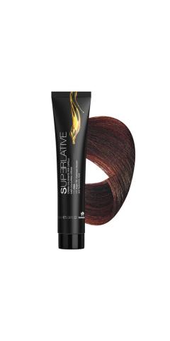 SUPERLATIVE Крем-фарба № 5.4 колір СВІТЛО-КАШТАНОВИЙ МІДНИЙ з вмістом аміаку 